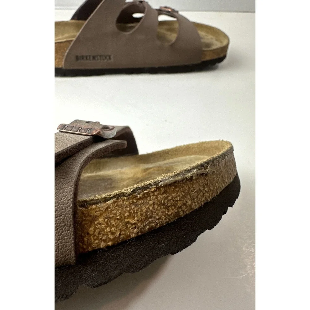 Birkenstock Florida 3 Strap Soft Footbed Sandals Brown Women's Size 40 US 9 M7 - Picture 9 of 16